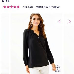 Lilly Pulitzer Elsa silk top small